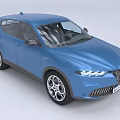 Blue Modern SUV With Stylish Exterior LED Headlights And Multi Spoke Wheels
