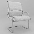 Modern Black Leather Office Chair With Metal Frame And Comfortable Seat
