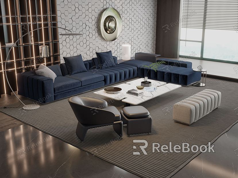 Modern Minotti living room model