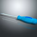 Blue Handle Slotted Screwdriver A Reliable Hardware Tool For Home Repairs 3d model