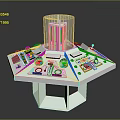 Space Mission Control Console With Multicolor Dials Buttons And Instrument Panels 3d model