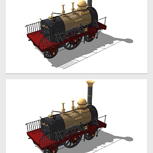 Vintage locomotive old locomotive 3d model