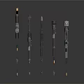Modern Tactical Weapons Collection Featuring Handguns Rifles And Magazines