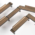 Wooden Seat Leisure Chair With Metal Frame And Multiple Shapes For Outdoor Indoor Use