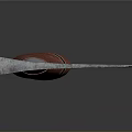 Rusted Axe With Red Handle And Black Yellow Stripes As Ancient Weapon