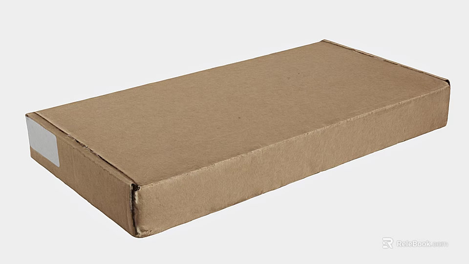 Sturdy Brown Cardboard Box For Practical Household Storage And Packaging 3d model 
