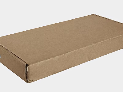 Sturdy Brown Cardboard Box For Practical Household Storage And Packaging 3d model