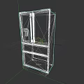 Elegant Silver Modern Refrigerator Freezer With Double Door Drawer Design