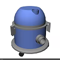 Practical Blue Modern Household Appliance With Top Opening And Wheel Base Design