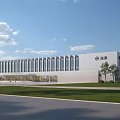 BOE Industrial Park Modern Architectural Design With Large Glass Windows Spacious Lawn And Blue Sky