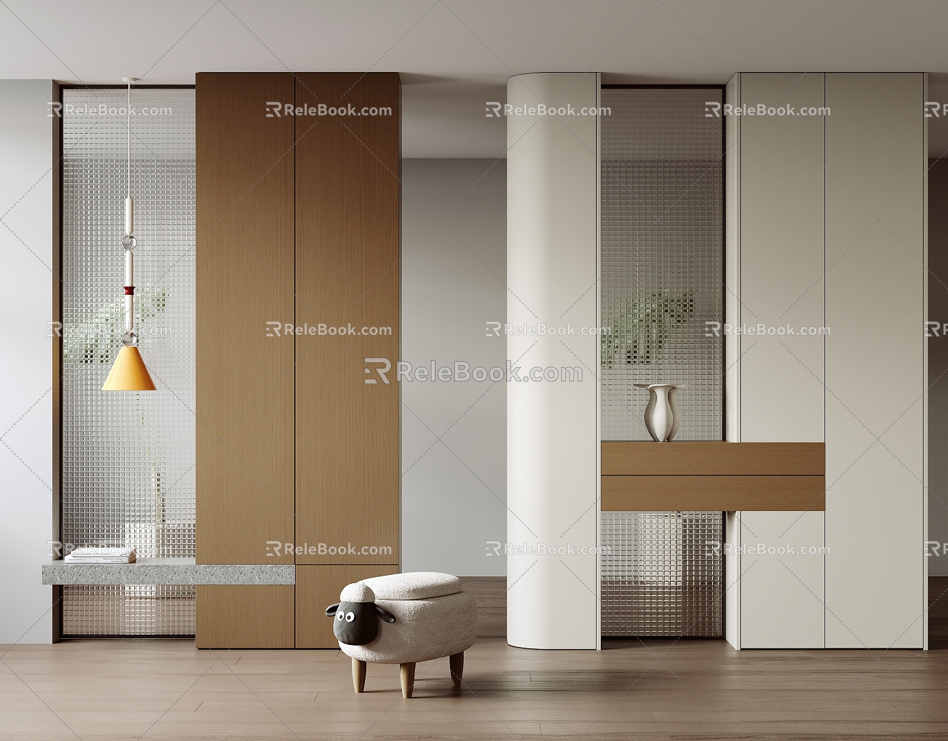 Glass partition 3d model