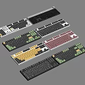 Computer Keyboard Mechanical Keyboard Digital Combination Game Rack 3d model
