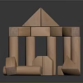 Modern Building Blocks Building Blocks Toys Building Blocks Castle Plastic Toys Plastic Building Blocks Toys 3d model