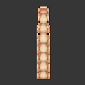 3D Rendered Arch Structure With Block Brick Pattern And Reflective Surface On Dark Background