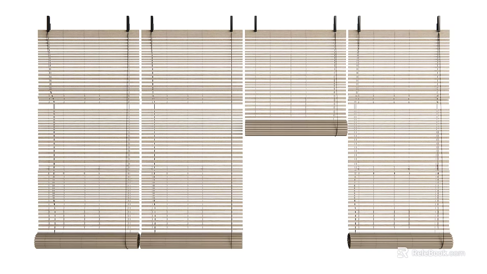 Modern Stylish Window Blinds for Home Light Adjustment and Decorative Use 3d model 