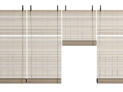 Modern Stylish Window Blinds for Home Light Adjustment and Decorative Use 3d model