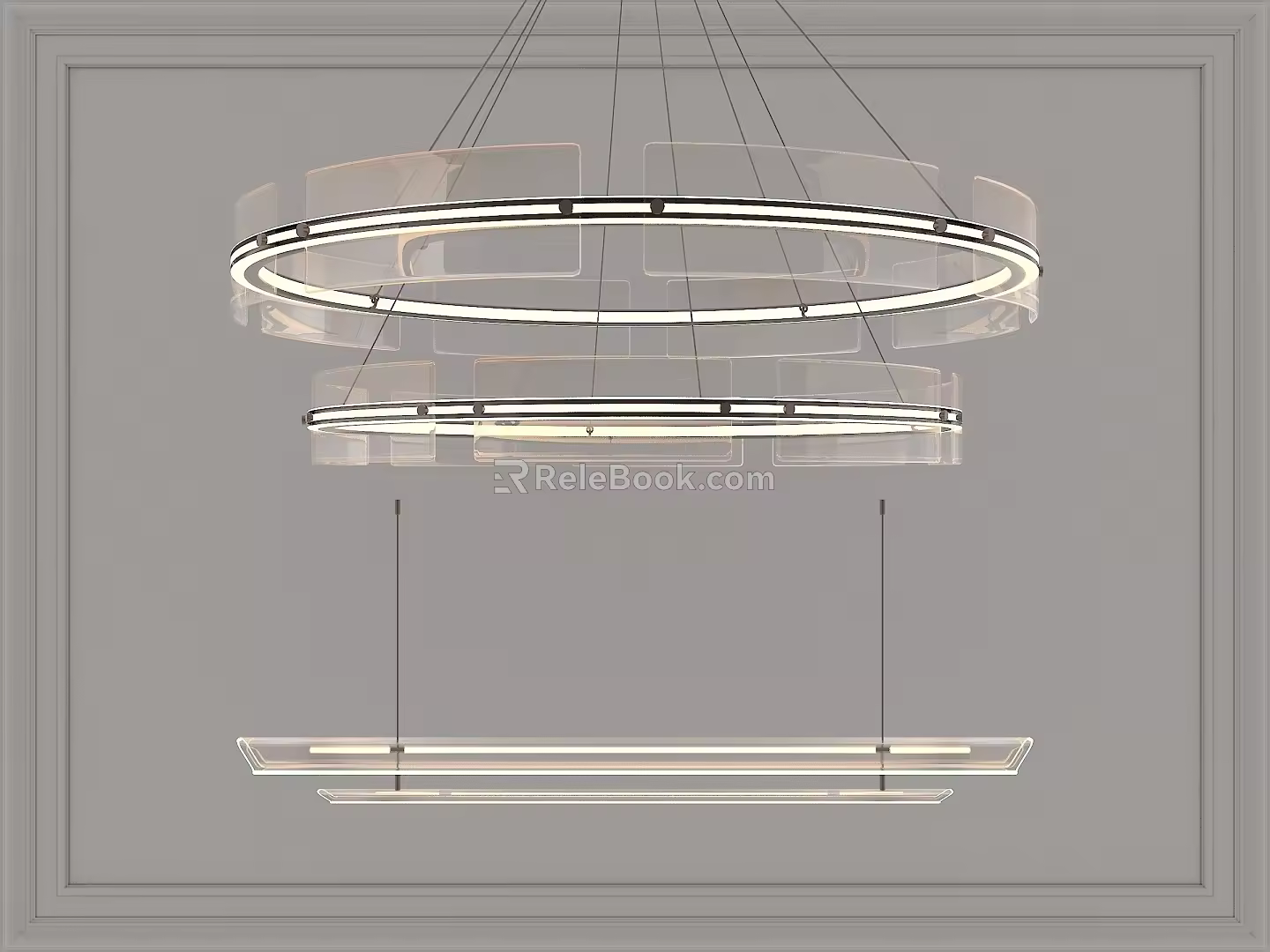 Lamp lighting lamp decorative lamp chandelier 3d model