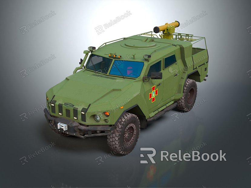 Modern Bulletproof Car Armed Car Armed Bulletproof Car Military Jeep model