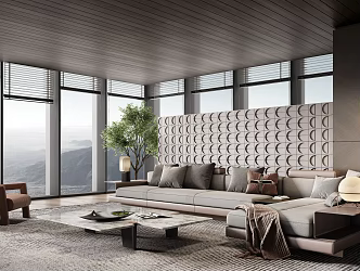 Modern Living Room Milotti Living Room 3d model