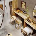 Modern Beauty Hair Salon Interior Design With Wooden Cabinets Corridor And Decor