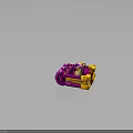 Vibrant Purple And Yellow Cartoon Style Mechanical Device With Curved Pipes And Round Buttons