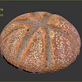 Fresh Golden Orange Round Bread with Cross Pattern and Sesame Seeds