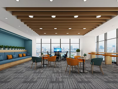 Modern leisure area Smart office area 3d model