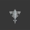 Sleek Camouflage Fighter Jet Model With Detailed Wings And Missile Mounts On Dark Background