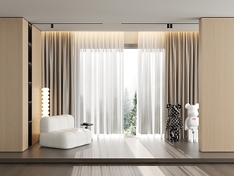 Modern Curtains 3d model