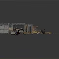 Tactical Scenario Components With Barbed Wire Fence Abandoned Vehicles And Roadblocks