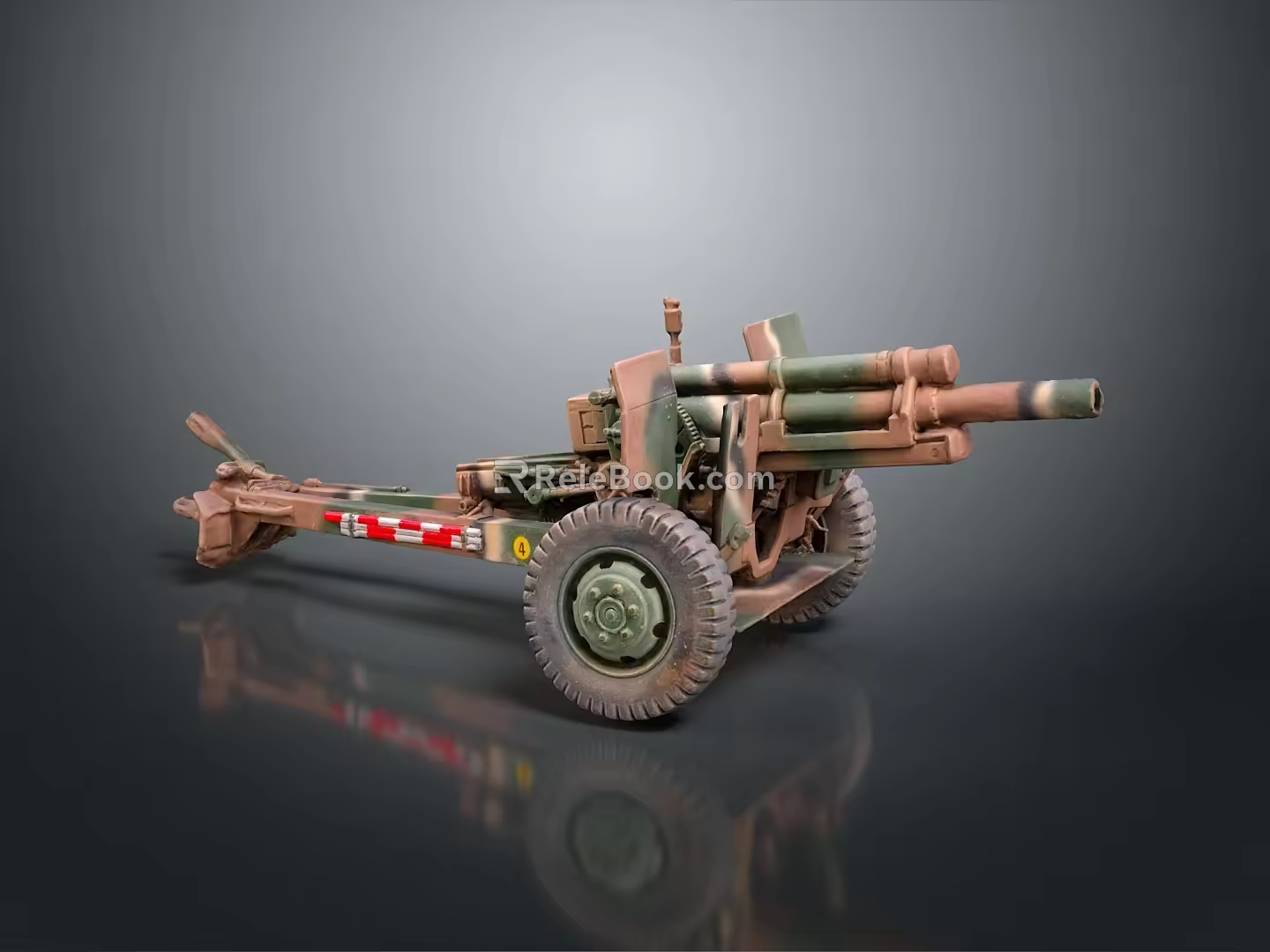 Modern Battery Machine Gun Heavy Machine Gun Turntable 3d model