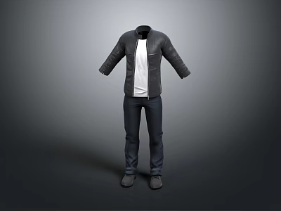 Modern Jacket Outerwear Coat Leather Coat 3d model