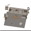Cozy Beige Sofa Coffee Table Set With Throw Pillows Floor Lamp And Ottoman