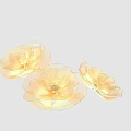Elegant Flower Stand With Transparent Yellow Flowers And Minimalist Design