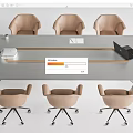 Modern Conference Table Office Table and Chair Negotiation Table and Chair 3d model