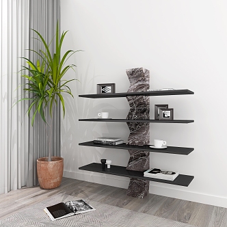 Modern Bookshelf 3d model