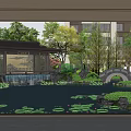 Tranquil Residential Landscape With Lush Greenery Diverse Trees Stone Pathway Rock Formations And Small Pond