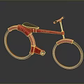 Red Zetta Bicycle Featuring Modern Unique Design Black Seat And Stylish Wheels