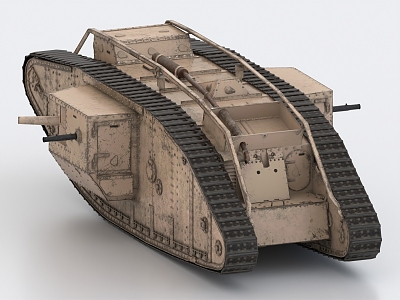 Mark Tank World War I Tank Early Test Tank Mark Heavy Tan 3d model