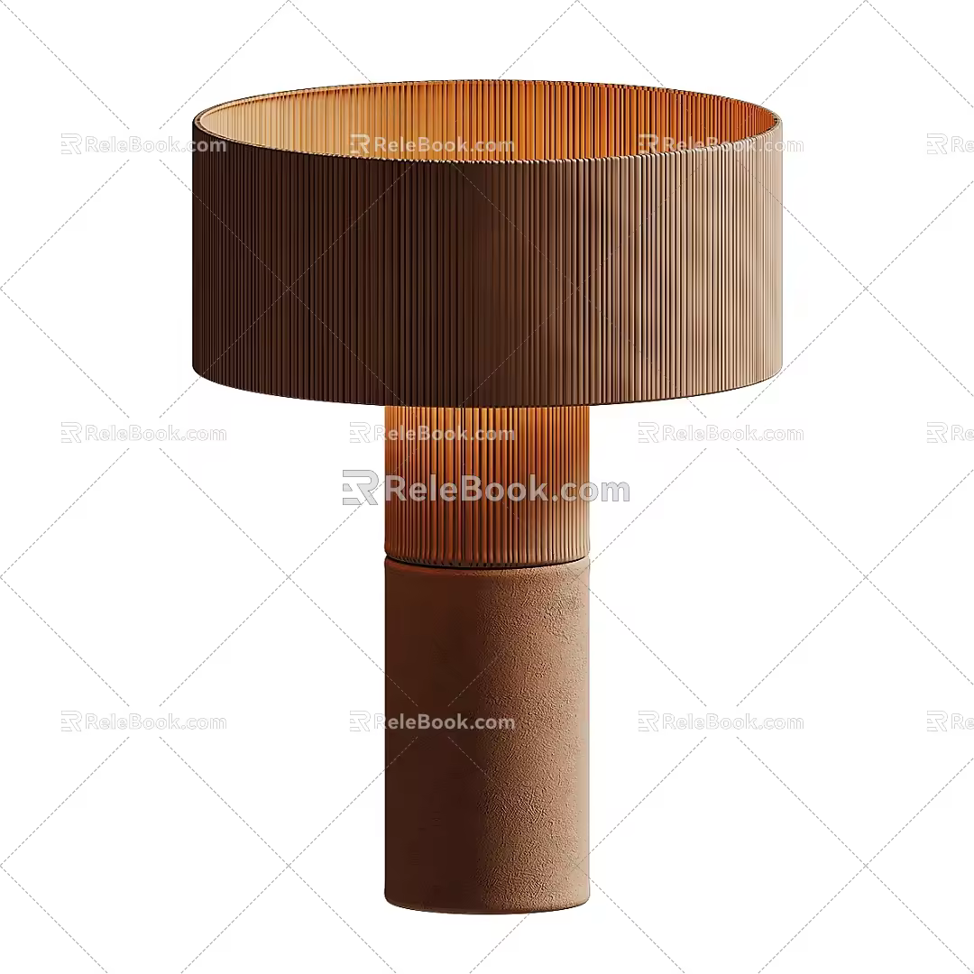Brown Table Lamp 3d model