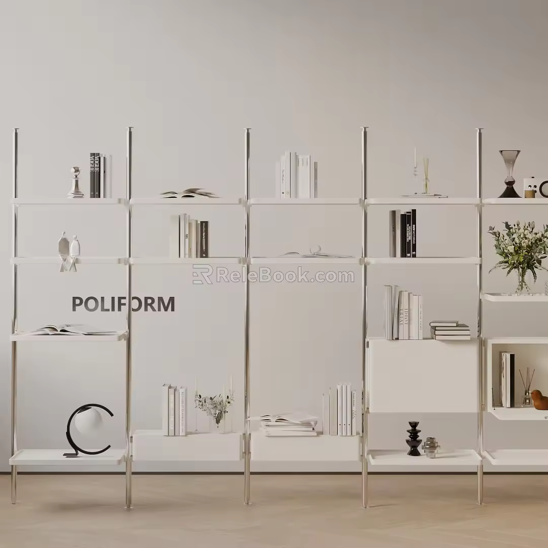 Modern Bookshelf 3d model
