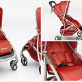 Red Babyhood Lightweight Foldable Baby Stroller With Comfortable Seat And Wheels
