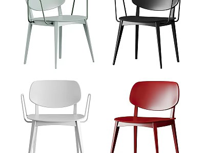 Modern Leisure Chairs in Multiple Colors with Sleek Design for Home Living 3d model
