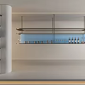 Modern Interior Design With Wine Cabinet And Floating Glass Shelves Displaying Stylish Bottles