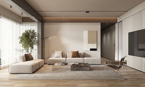 modern living room 3d model