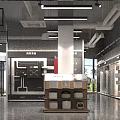 Modern Professional Air Conditioner Specialty Store With Complete Product Display And Elegant Front Reception Counter