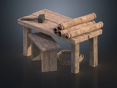 Ancient Country Life Supplies Middle East Life Supplies Farm Life Scene Country Spicy Farm Spicy Hammer Tool Craftsman Skin Hammer Leather 3d model