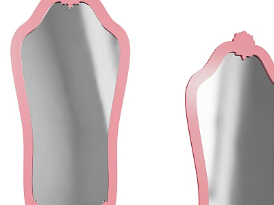 Stylish Pink Framed Mirrors With Elegant Design 3d model