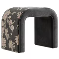 Elegant Copper Sofa Bench with Paisley Pattern and Velvet Upholstery in Multiple Colors