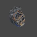 Burnt Car Wreckage With Rusted Body And Charred Interior Debris